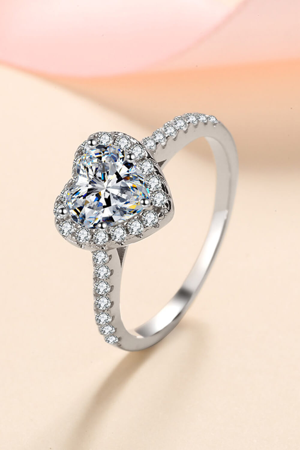 1 Carat Moissanite Heart-Shaped Ring – Misfit Inspiration